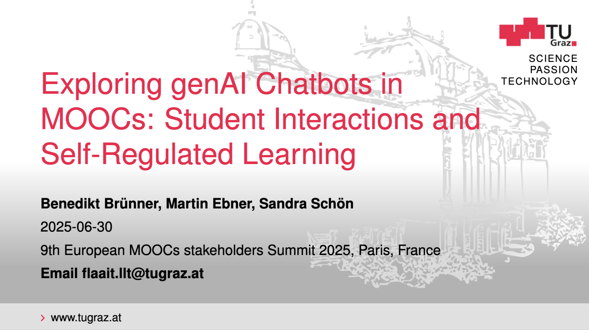 Präsentation: Exploring genAI Chatbots in MOOCs: Student Interactions and Self-Regulated Learning