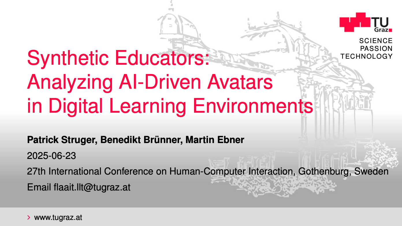 Präsentation: Synthetic Educators: Analyzing AI-Driven Avatars in Digital Learning Environments