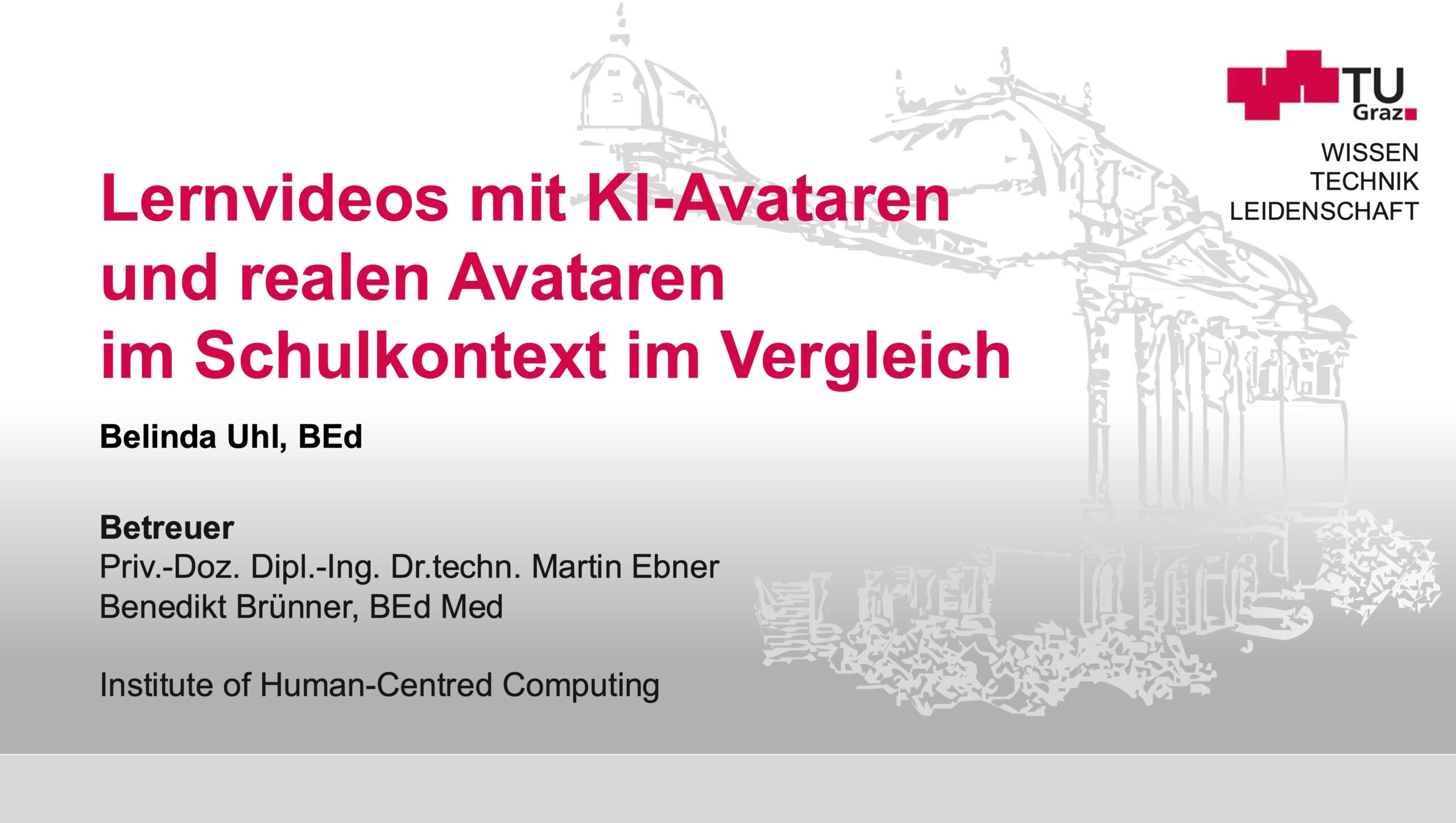 Masterarbeit: Lernvideos mit KI-Avataren und realen Personen im Schulkontext im Vergleich